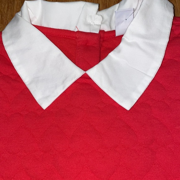 Janie and Jack girls red quilted heart dress with white collar size 8 NWOT - Picture 2 of 7